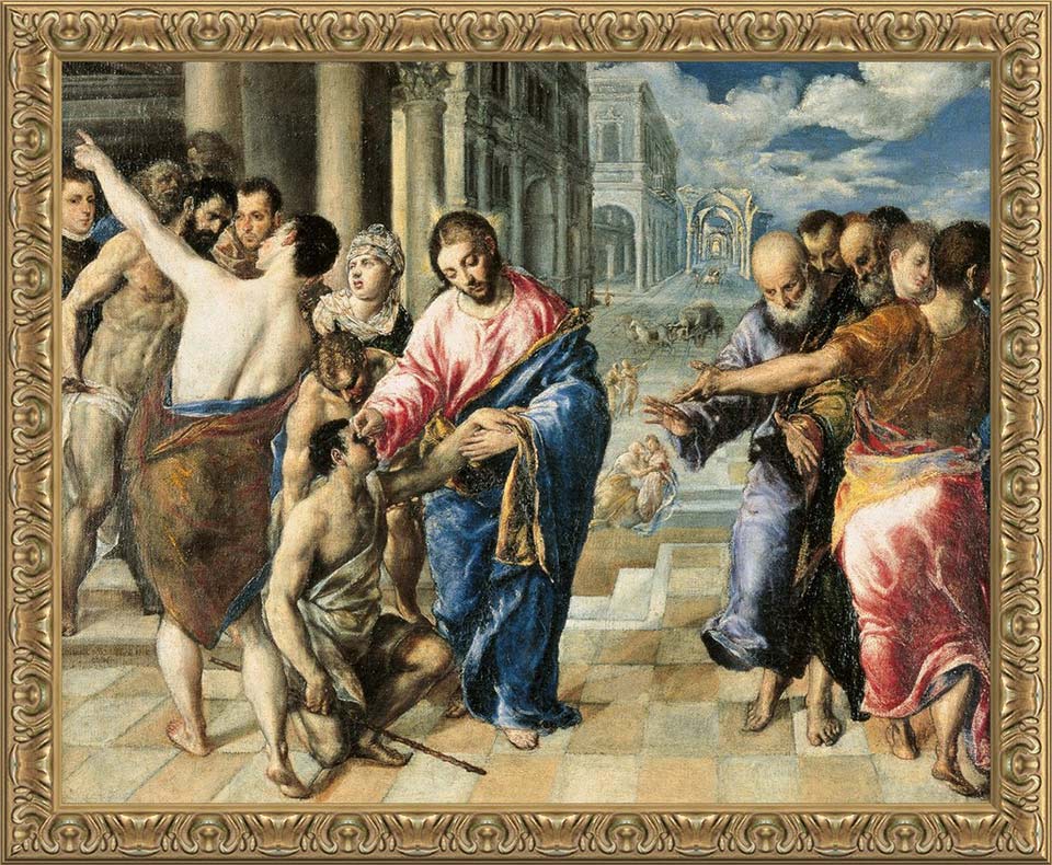 Healing of the Man Born Blind by El Greco