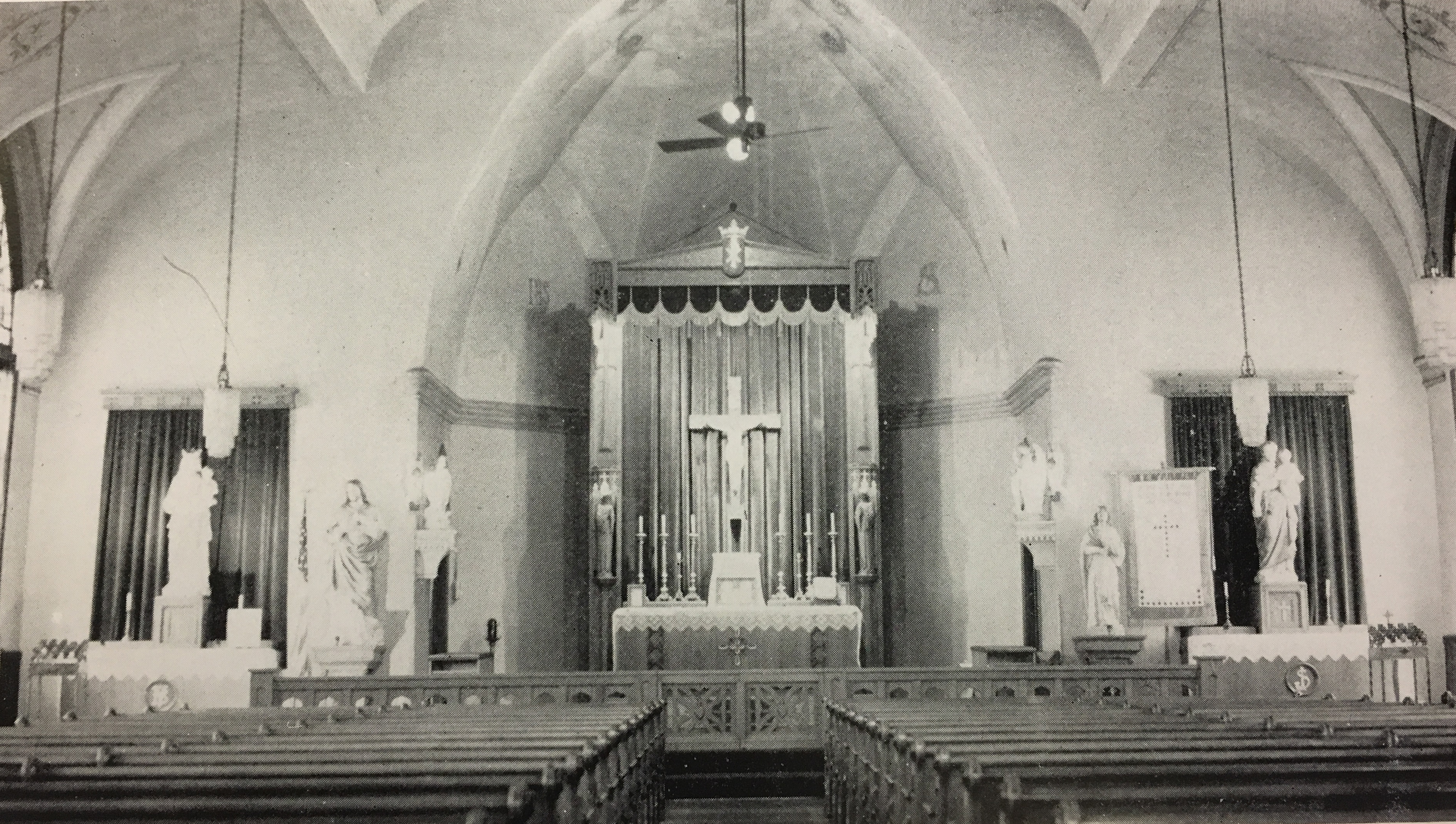 Altar in original Sacred Heart Church
